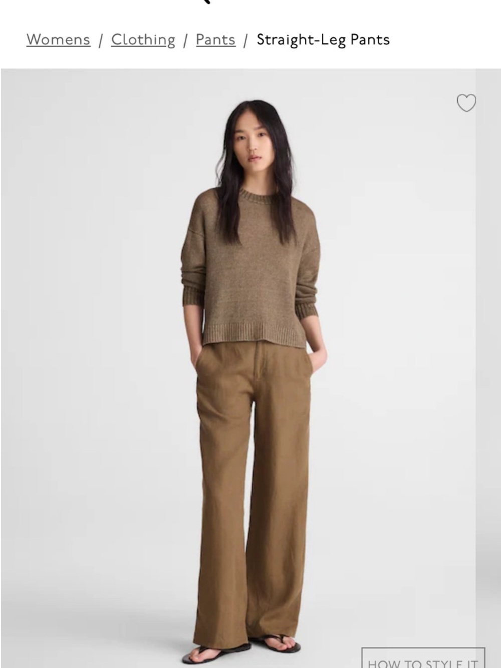 Madewell The Zoe Relaxed Straight Leg, line , brown. Size 14.